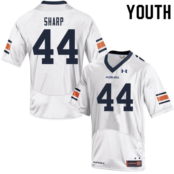 Youth #44 Jay Sharp Auburn Tigers College Football Jerseys Sale-White